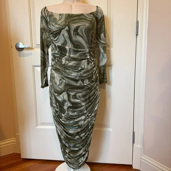 NWT AFRM Los Angeles Sienna Mesh Dress, sz XL - Picture 2 of 8